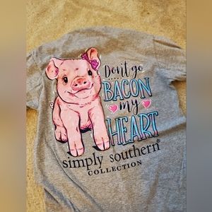 Simply southern long sleeve gray graphic tee size small